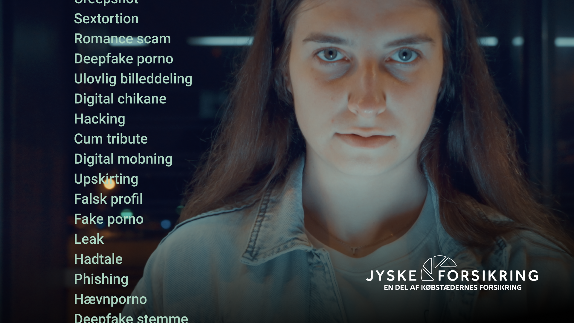 Ung kvinde og navnet på nogle af de problemer, hun kan blive udsat for