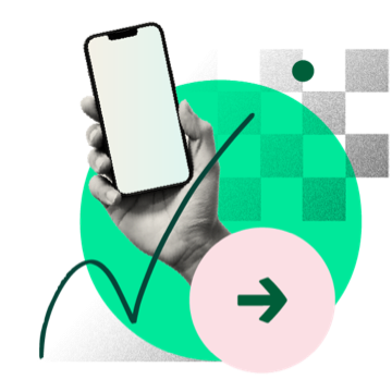 Grafik med telefon