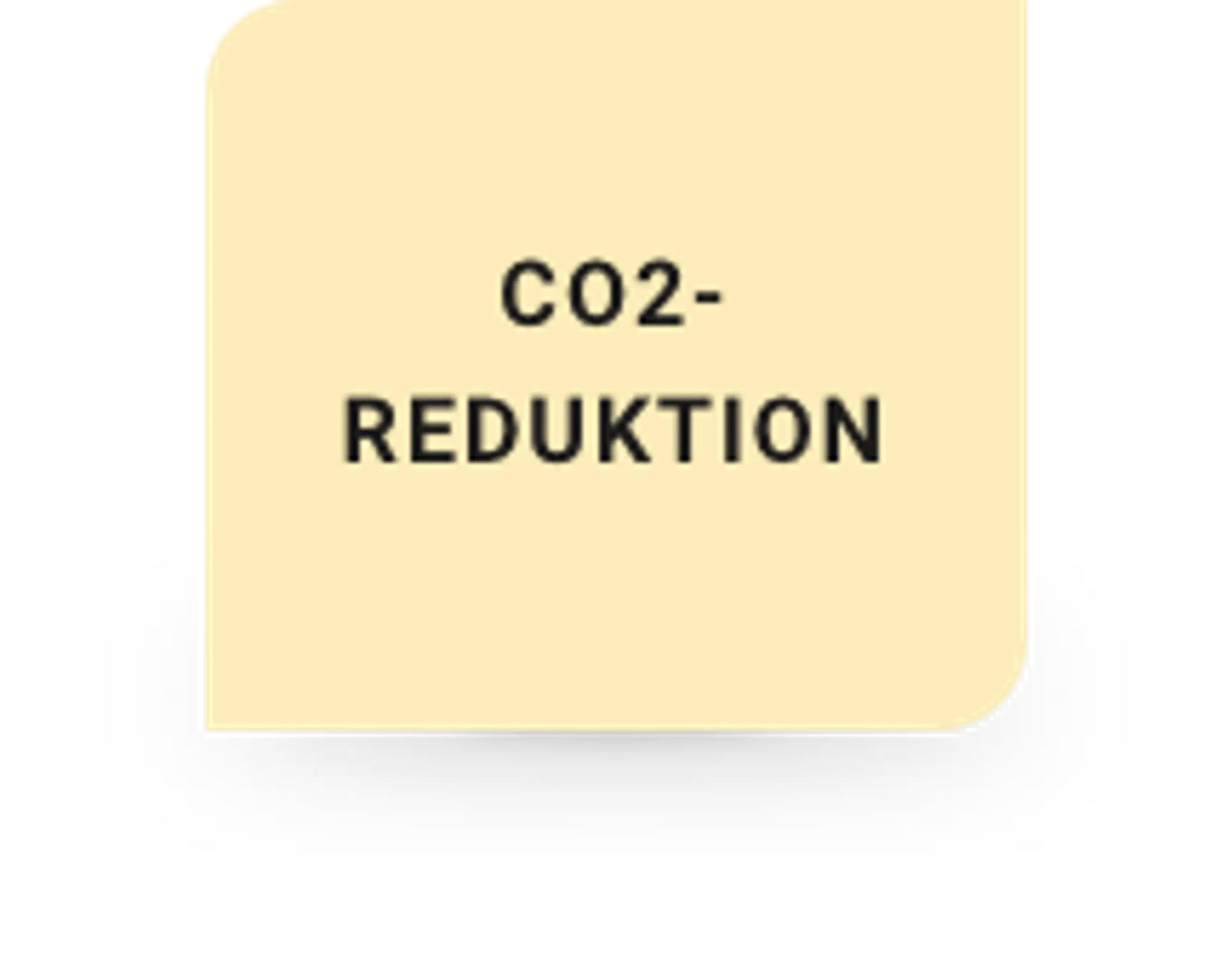 Boks, der illustrer CO2-reduktion