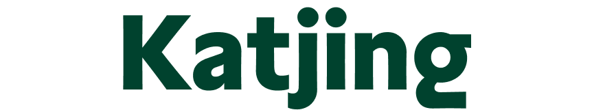 Katjing-logo med webinar- og podcast-ikoner