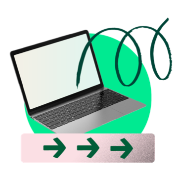 Grafik med computer