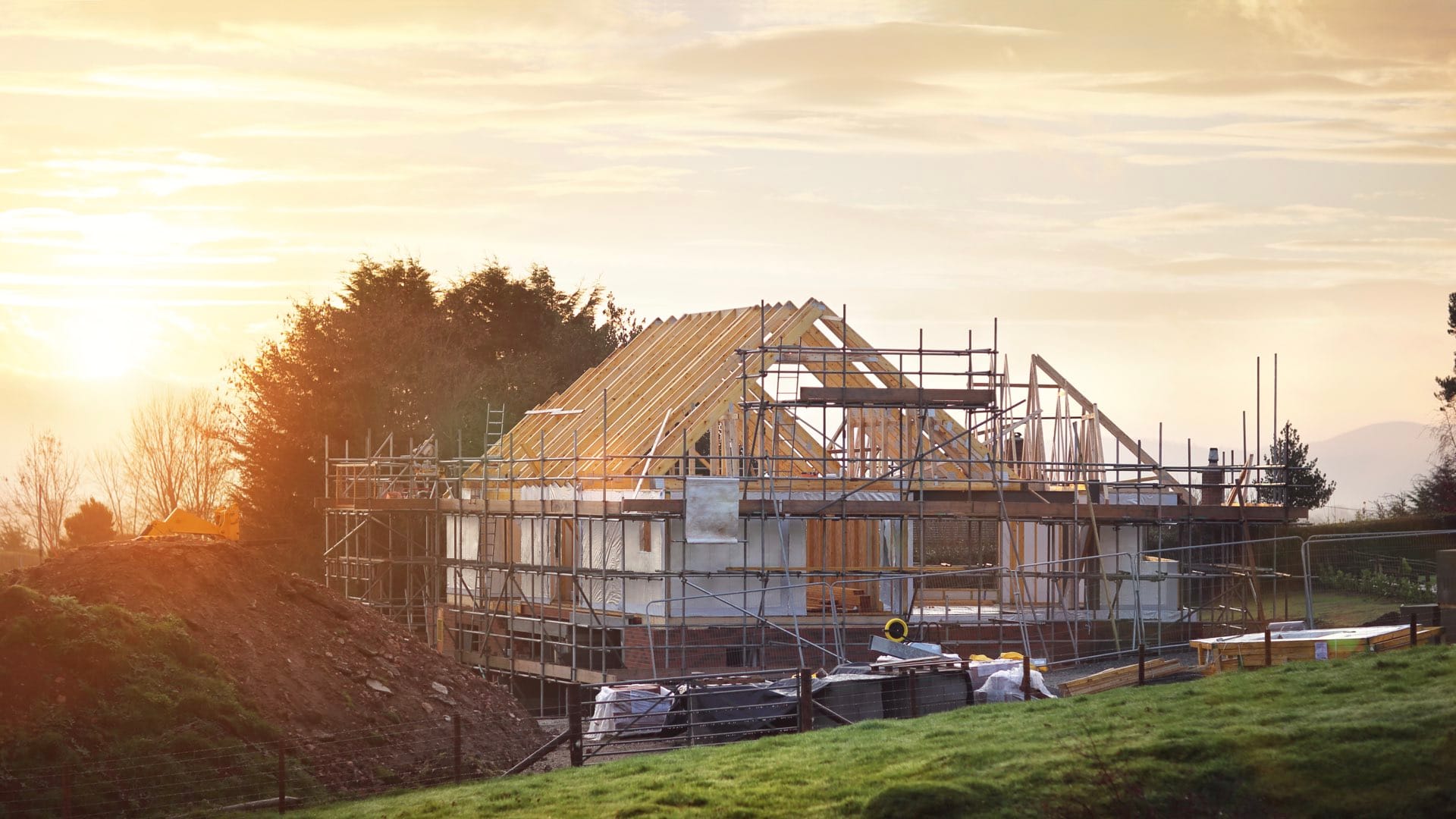 Hus under opførelse