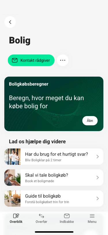 Start boligkøbsrejse i Mobilbanken