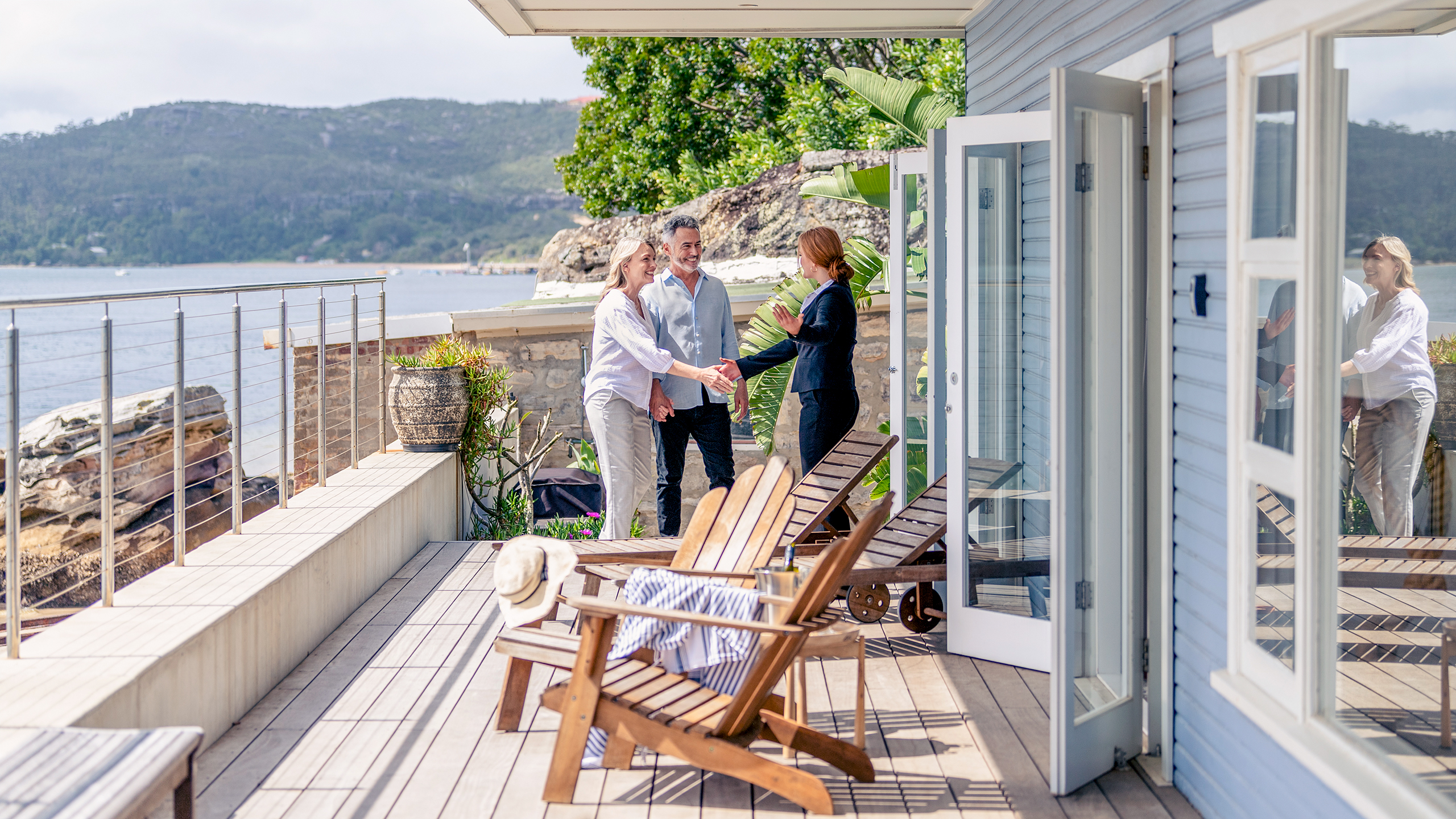 Terrasse beliggende ved den australske kyst