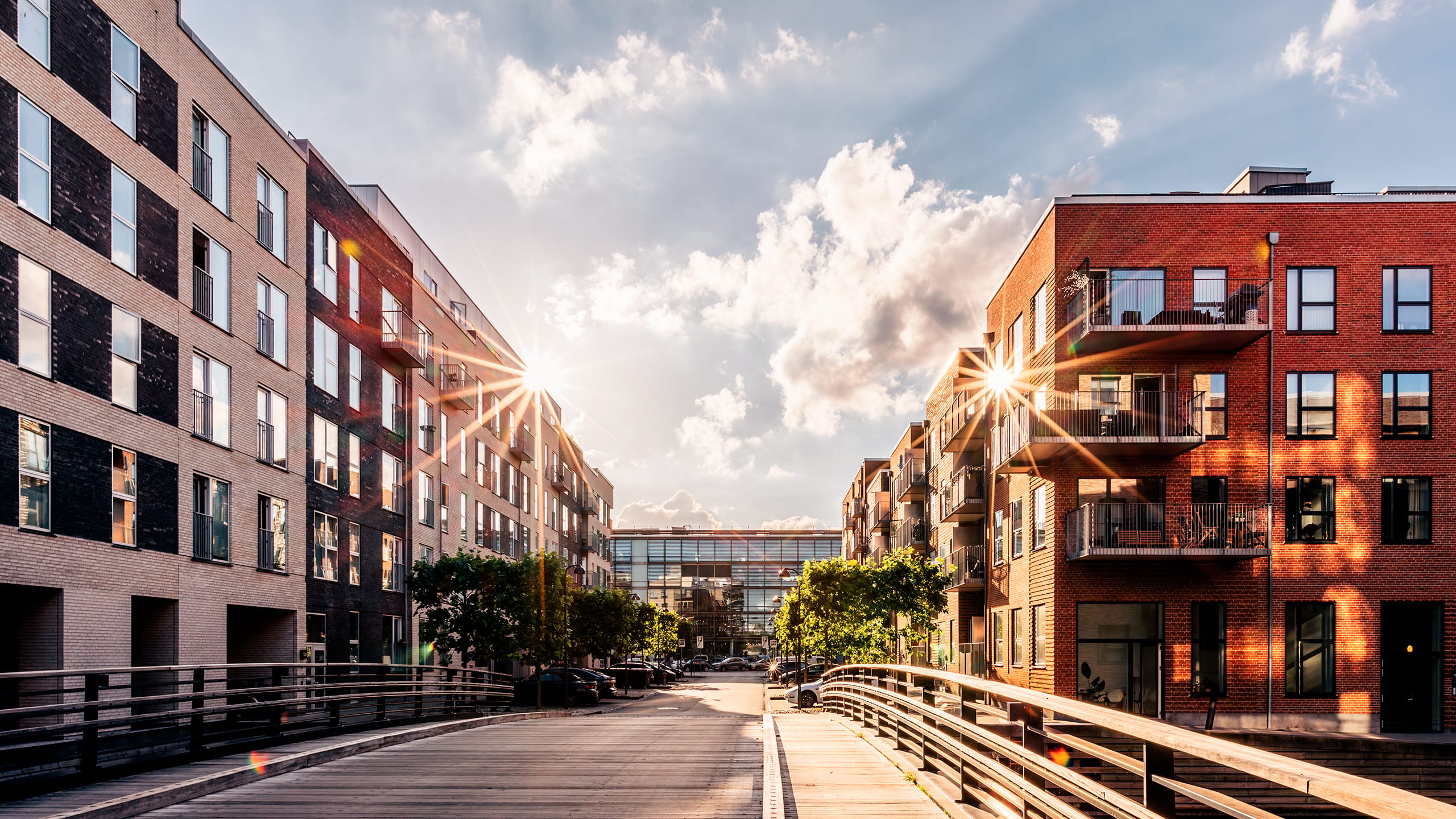Overblik over moderne bygninger