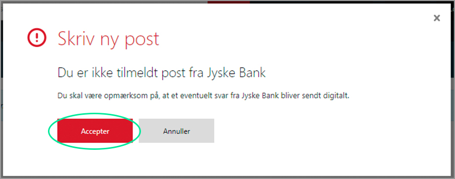 Skærmbillede af pop-up i e-Boks